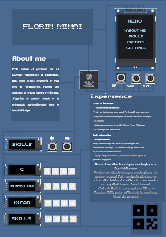 Aperçu du concept du CV interactif